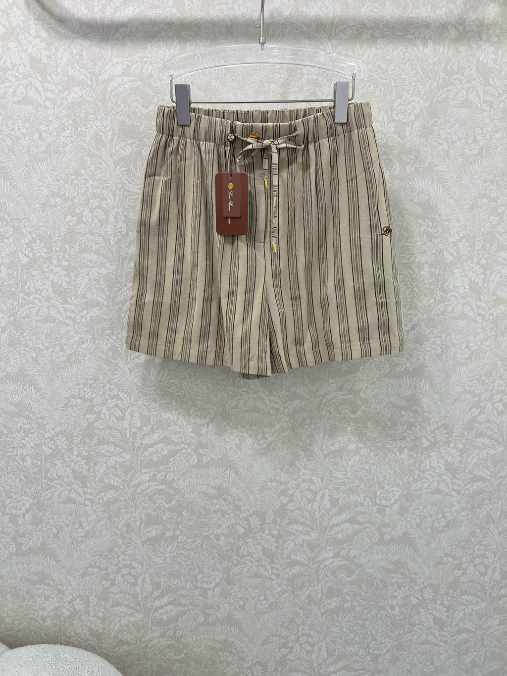 RALPH LAUREN STRIPED LINEN SHORTS 269163