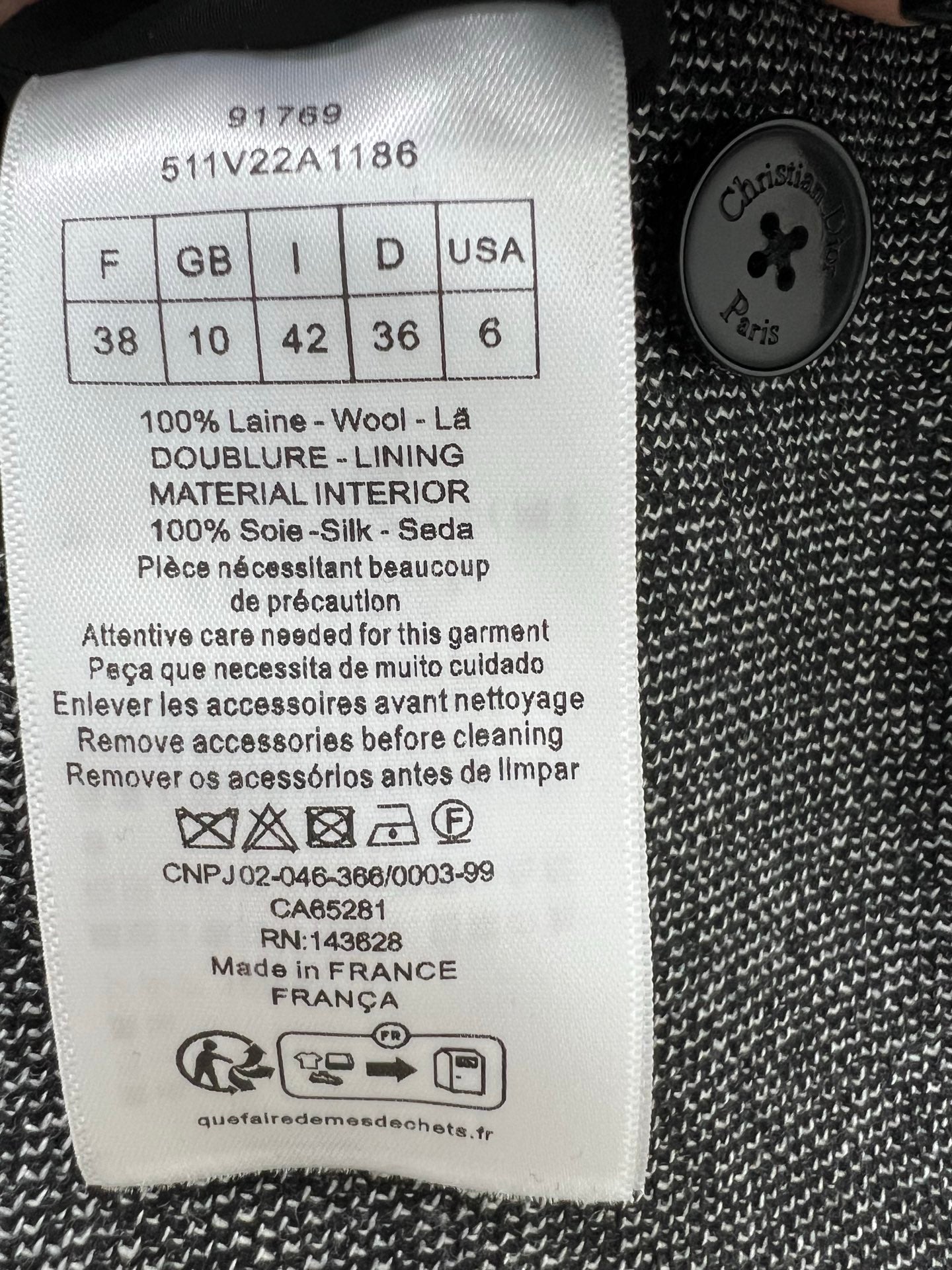 DIOR 25S BELTED KNIT CARDIGAN STYLE 012