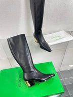 TEX HIGH BOOT IN BLACK CALFSKIN