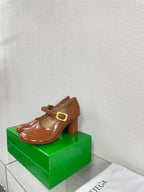 ATOMIC MARY-JANE PUMP 9 CM IN BRONZE BROWN CALFSKIN
