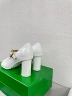 ATOMIC MARY-JANE PUMP 9 CM IN WHITE CALFSKIN