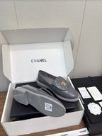 MOCCASIN 2.5 CM IN MO GRAY PREMIUM LAMBSKIN