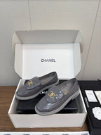 MOCCASIN 2.5 CM IN MO GRAY PREMIUM LAMBSKIN