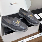 MOCCASIN 2.5 CM IN MO GRAY PREMIUM LAMBSKIN