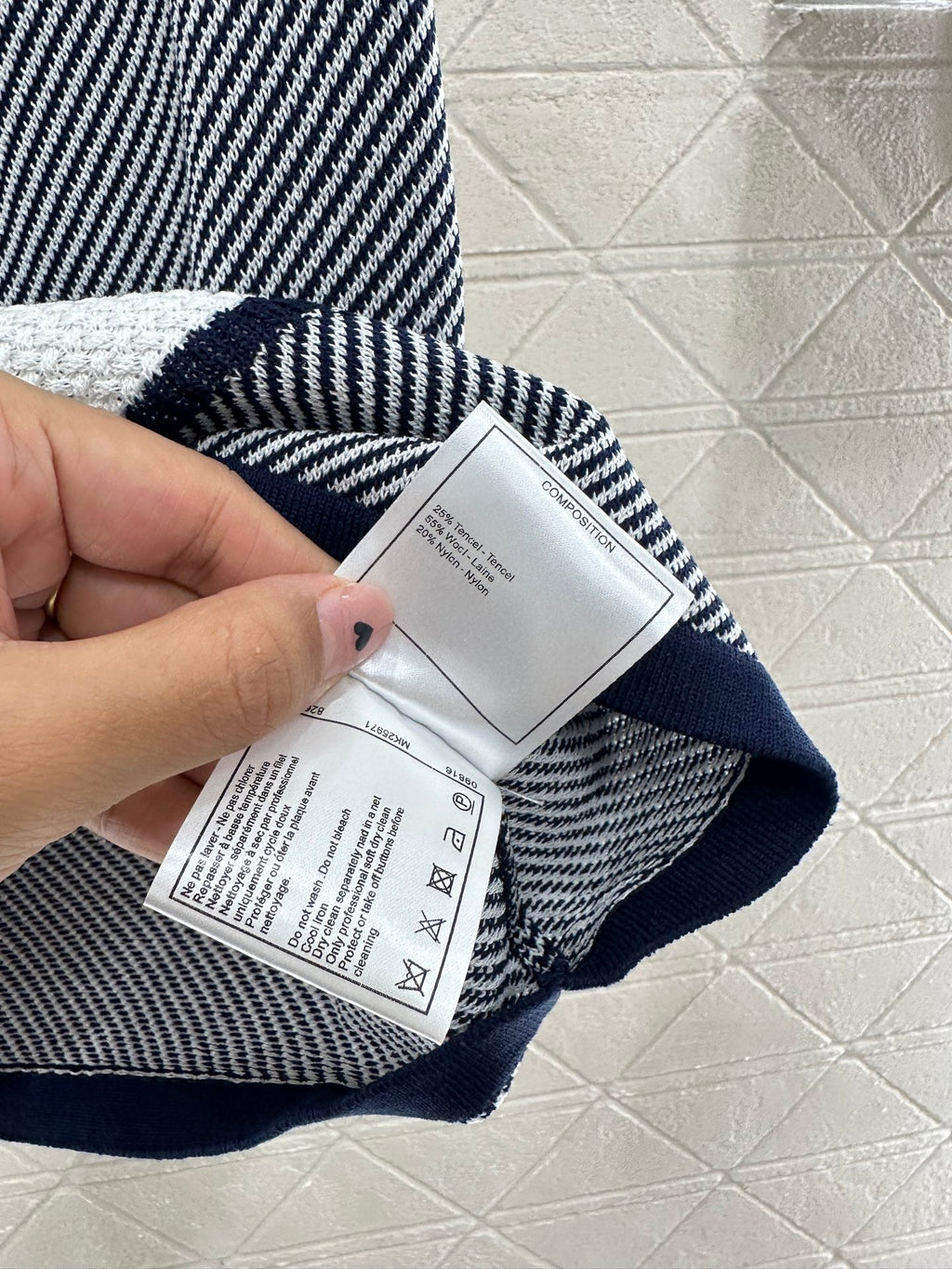 Chanel 25 Tank Top Black White Patchwork Knitted Crewneck