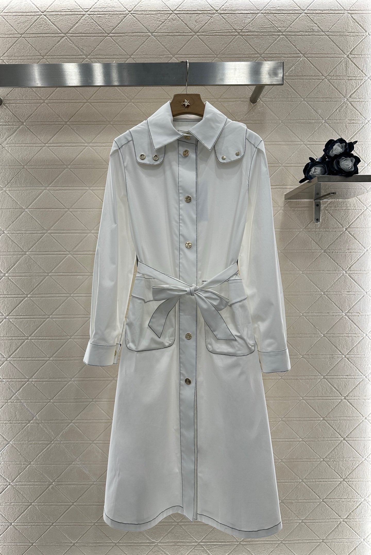 CHANEL 25S BELTED TRENCH COAT 265575