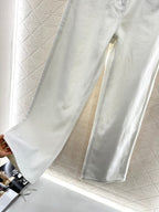 CHANEL WHITE STRAIGHT-LEG JEANS