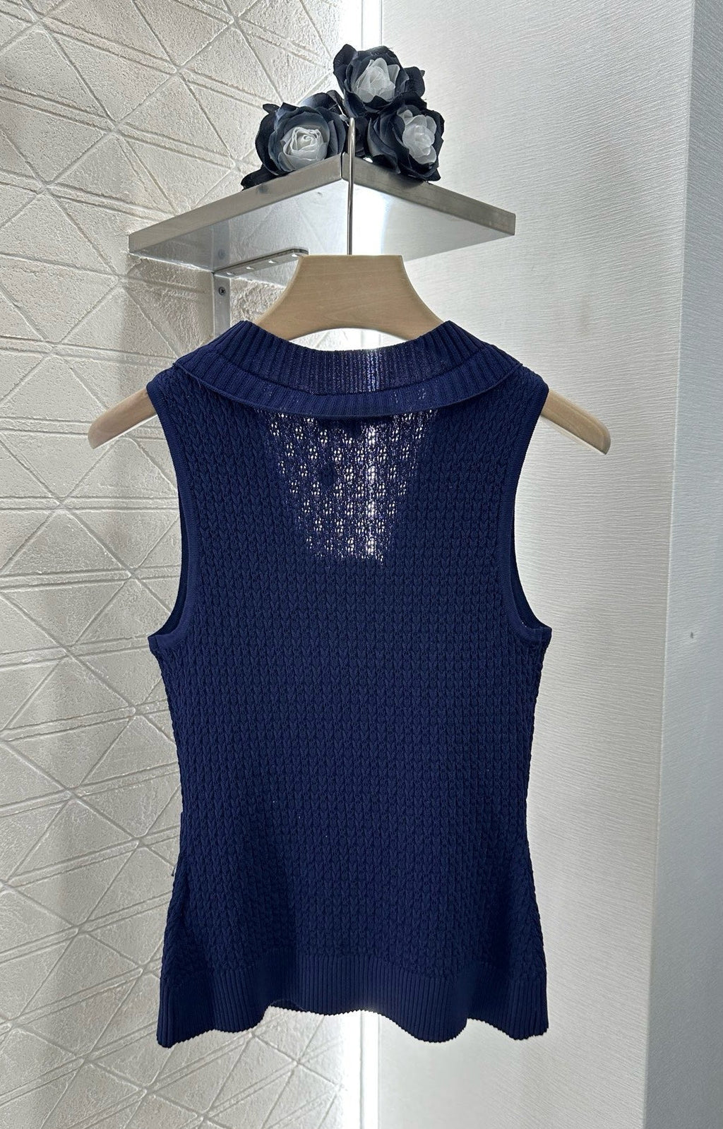 CHANEL 25S ACCORDION-KNIT BLAZER 265525