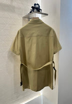 PRADA BELTED OFFICE DRESS WITH POCKETS 276513