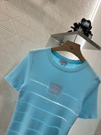 CHANEL FITTED SHORT-SLEEVE KNIT TOP 276494