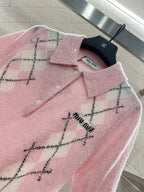 MIUMIU SHORT-SLEEVE KNIT TOP STYLE 24