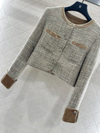 CHANEL 25S VELVET-TRIM JACKET AND SKIRT SET 398