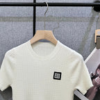 MIUMIU SHORT-SLEEVE KNIT TOP STYLE 283