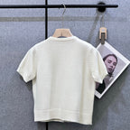 MIUMIU SHORT-SLEEVE KNIT TOP STYLE 257