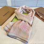 SCARF 200 CM IN LIGHT PINK MIX WHITE CASHMERE 407319