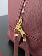 Balenciaga Carrie Bowling Ball Bag Wine Red Lambskin ()