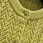 GUCCI CLASSIC KNIT CARDIGAN IN BUTTER YELLOW 267475
