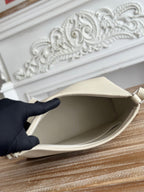 HM Berlingot Shoulder Bag Off White Epsom Leather 270326