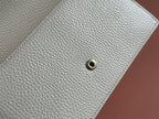 INTERLOCKING WOC 20 IN WHITE GRAINY CALFSKIN GOLD HARDWARE