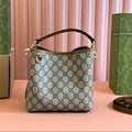 Gucci Ophidia 20.5cm Bag Ebony Brown Canvas 248565