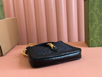 Gucci Jacket Bag Black Lizard Rhinestones 248590