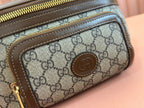 Gucci Interlocking G belt bag Brown mix Ebony Leather Canvas 248164