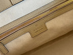 Gucci Ophidia 38cm Bag Beige White Leather Canvas 244453