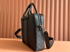 Gucci Briefcase 36.5cm Black Leather Canvas 239949