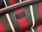 GUCCI 25S EMBLEM LARGE BAG 46 IN DARK BROWN AND BLACK CALFSKIN