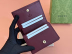 Gucci Horsebit 1995 Wallet Beige mix Rosso Ancora red Canvas 244277