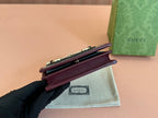 Gucci Horsebit 1995 Wallet Beige mix Rosso Ancora red Canvas 244277