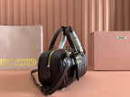 ARCADIE MATELASSÉ BAG 22 IN CONGO BROWN CALFSKIN GOLD HARDWARE