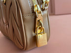 ARCADIE MATELASSÉ BAG 19 IN BROWN LAMBSKIN GOLD HARDWARE