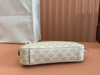 Gucci Ophidia 24.5cm Bag Beige White Canvas 239670