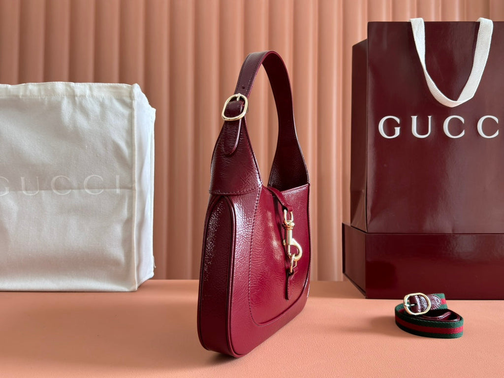 Gucci Jacket Bag Rosso Ancora Red Patent Leather 248414