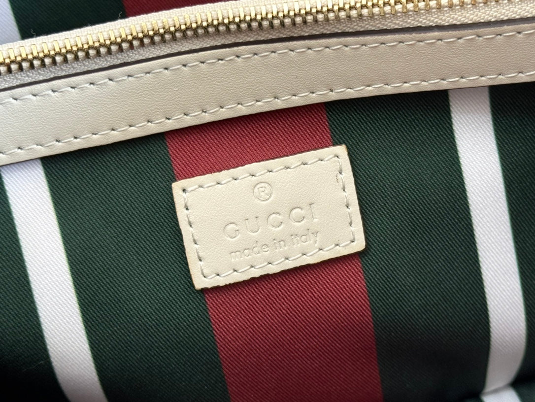 Gucci Ophidia 23cm Bag Ebony Brown Canvas Leather 248270