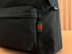Gucci Backpack Black Canvas Leather 248447