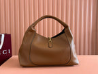 Gucci Softbit Shoulder Bag Brown Calfskin 248330
