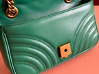 Gucci GG Marmont 22 Bag Green Calfskin Gold Hardware 248371