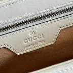 Gucci GG Marmont 26 Bag with Silver Hardware White Calfskin 248240