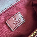 Gucci GO Small Shoulder Bag Burgundy Leather Canvas 248114