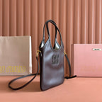 IVY SMALL TOTE BAG 24 IN BRIARWOOD BROWN CALFSKIN