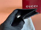 EMBLEM MINI WALLET 11 IN BLACK GG GRAINY CALFSKIN