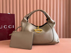 SOFTBIT MAXI SHOULDER BAG 46 IN TAUPE GRAINY LAMBSKIN