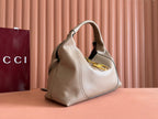 SOFTBIT MAXI SHOULDER BAG 46 IN TAUPE GRAINY LAMBSKIN