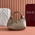 MEDIUM SOFTBIT MAXI SHOULDER BAG 27.5 IN TAUPE GRAINY LAMBSKIN