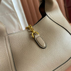 MEDIUM SOFTBIT MAXI SHOULDER BAG 27.5 IN TAUPE GRAINY LAMBSKIN