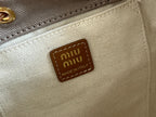 BACKPACK 22 IN GREY CANVAS BROWN CALFSKIN