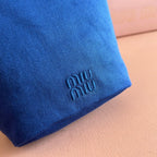 GABADINE POUCH 22.5 IN INDIGO RED CANVAS AMARANTH DRAWSTRING