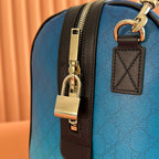 Gucci Chroma Large Duffle Bag Blue Leather